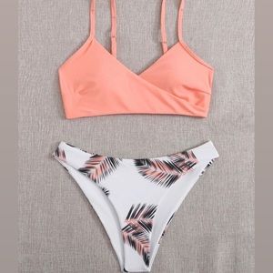 Orange floral bathing suit